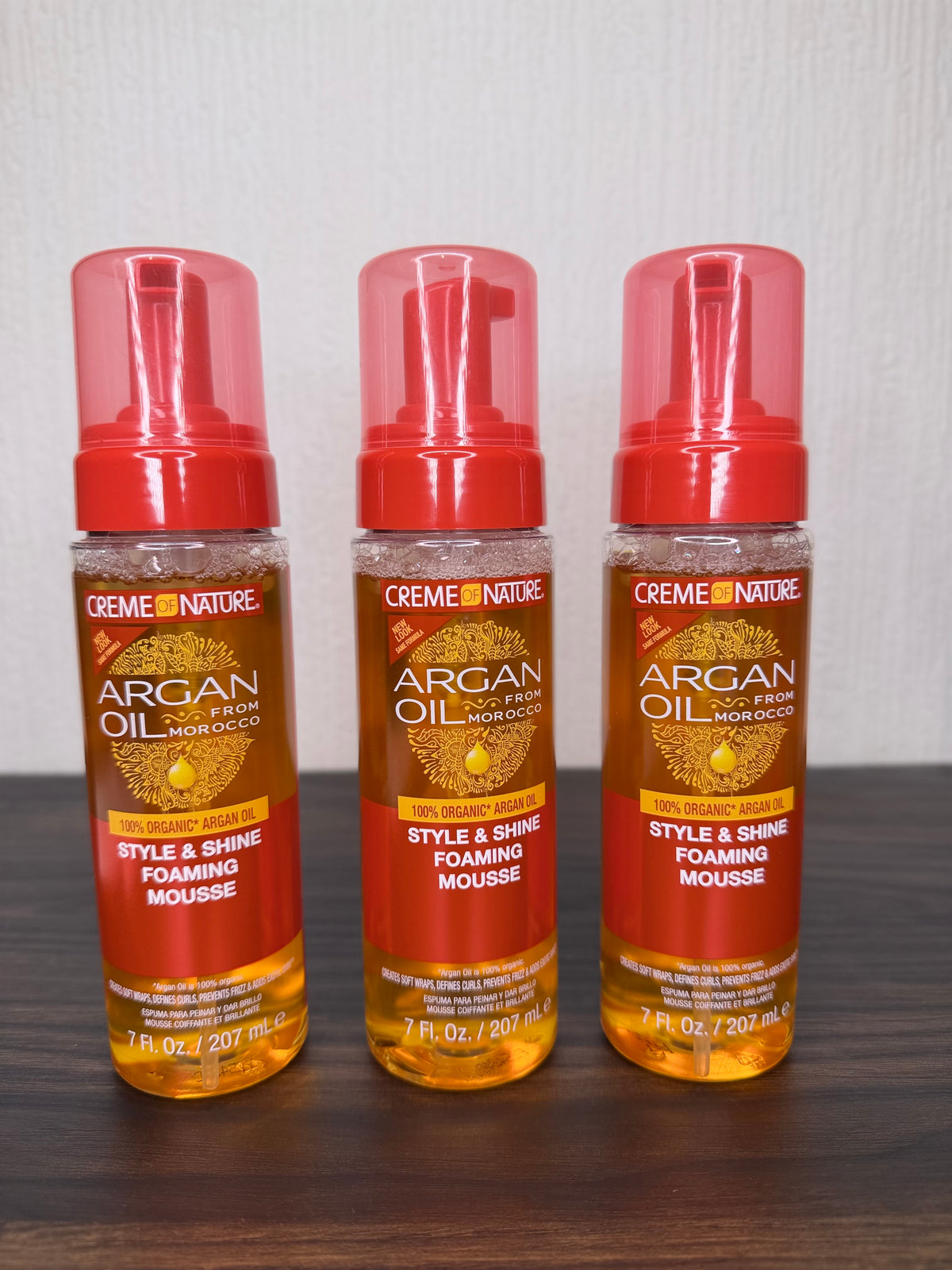 Creme of Nature Argan Oil Style & Shine Foaming Mousse – 7oz