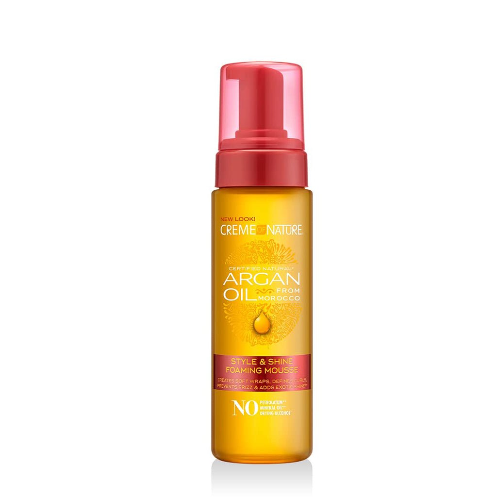 Creme of Nature Argan Oil Style & Shine Foaming Mousse – 7oz